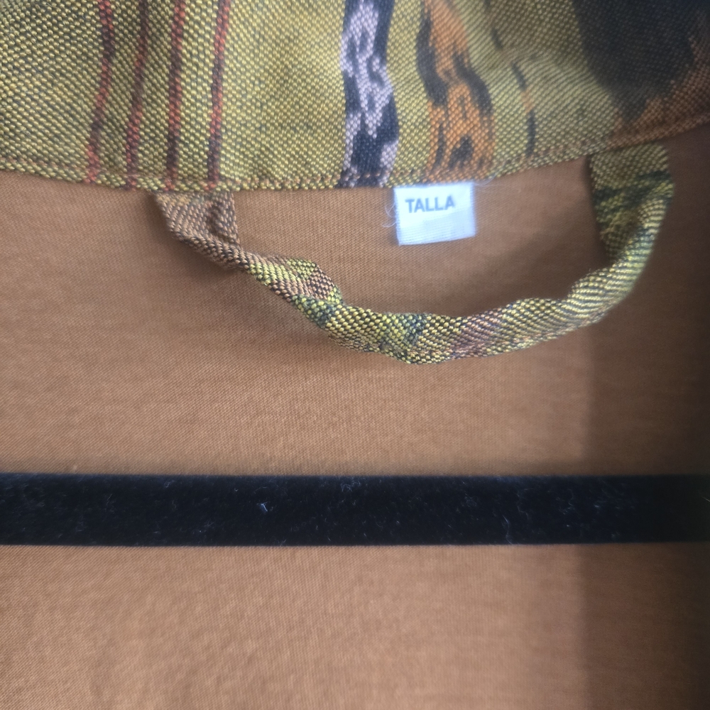 Woven Multicolor Tote with Earthy Pattern - Picture 6 of 6